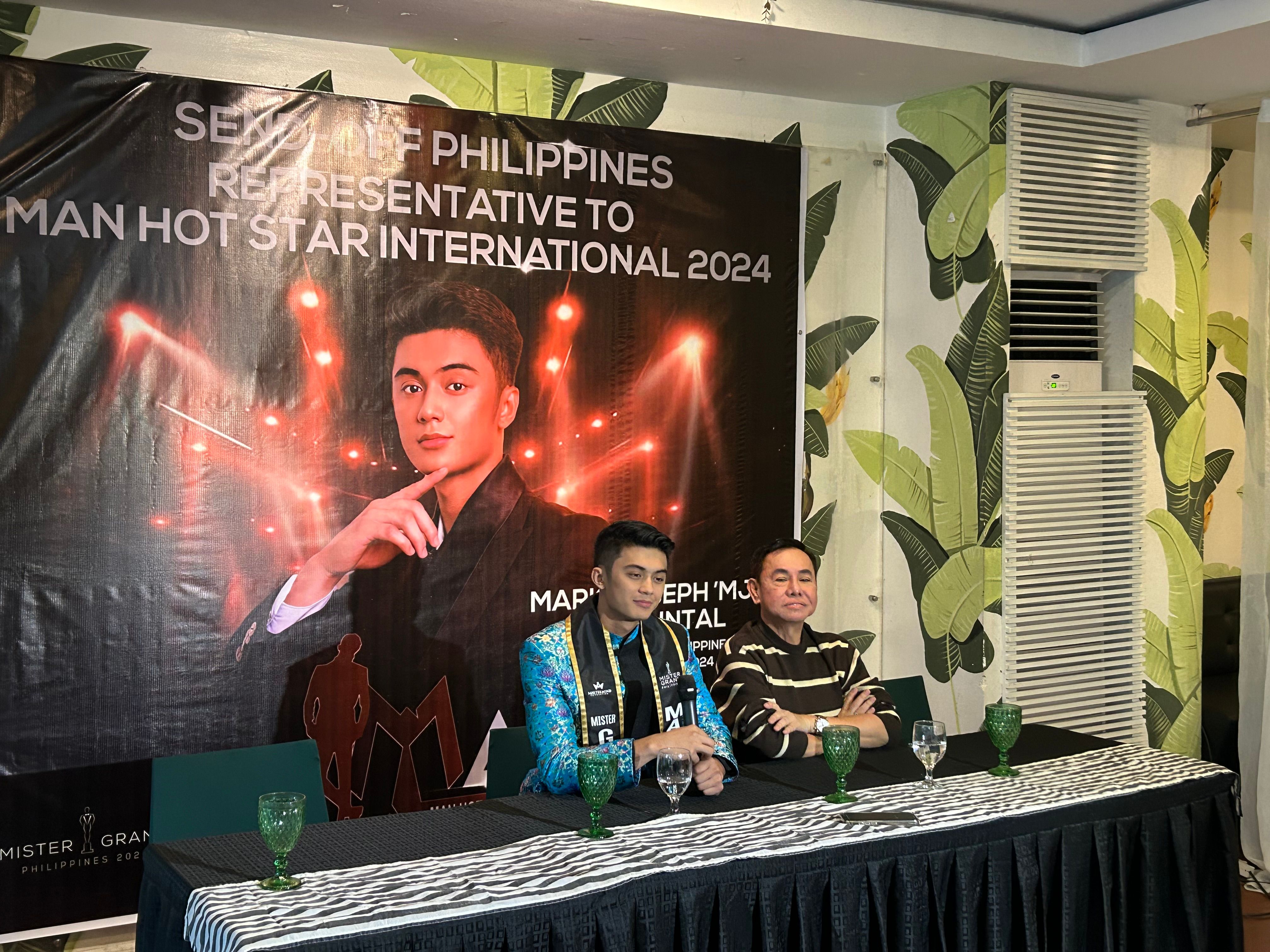 MJ Macalintal gears up for upcoming Man Hot Star International 2024 with pageant executive Rex Belarmino. Josh Mercado